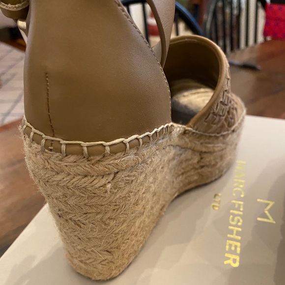 Marc Fisher Alina Espadrille Wedge, Tan, 5 - Picture 6 of 11